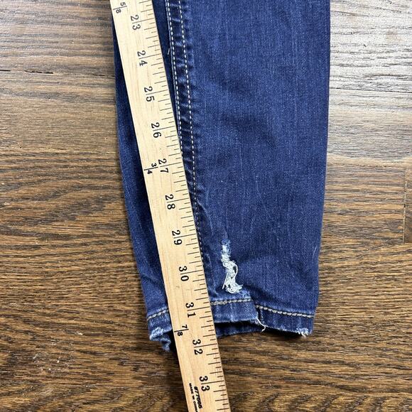 BKE Denim Payton Jeans Womens 36R Blue Medium Wash Skinny Fit Distressed - Picture 7 of 10